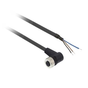 Schneider Electric - XZCP1340L5 - mama - M12 - 3-pini - conector precablat cu cot - cablu 5 m