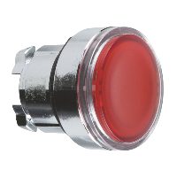 Schneider Electric - ZB4BA48 - cap de buton incastrat rosu diam. 22, revenire cu arc, nemarcat