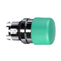 Schneider Electric - ZB4BC34 - cap de buton tip ciuperca diam.30 verde, diam.22, revenire cu arc