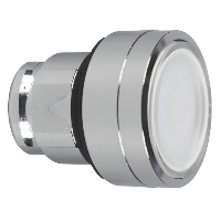 Schneider Electric - ZB4BH013 - cap buton ilum. incastrat alb diam. 22, apas.-apas., pentru LED integral 