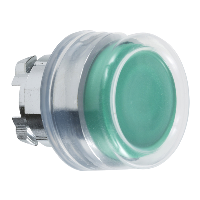 Schneider Electric - ZB4BP3 - cap de buton proeminent verde diam.22, revenire cu arc, nemarcat