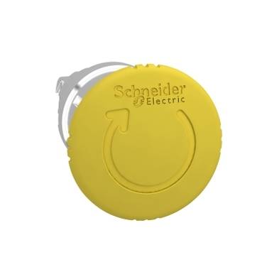 Schneider Electric - ZB4BS55 - cap de buton tip ciuperca diam.40 galben, eliberare prin rasucire a zavorului, diam.22