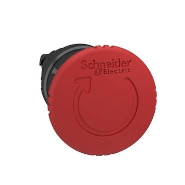 Schneider Electric - ZB4BS8447 - cap rosu diam.40 buton oprire de urgenta, montaj diam.22 cu rotire pentru deblocare (multiplu comanda: 5 buc)
