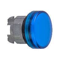 Schneider Electric - ZB4BV063 - cap de lampa pilot albastra diam.22, cu lentila simpla, pentru LED integral
