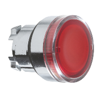 Schneider Electric - ZB4BW34 - cap de buton iluminat, incastrat, rosu, diam.22, revenire cu arc, pt. becuri BA9s