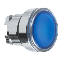 Schneider Electric - ZB4BW363 - cap de buton ilum., incas., albastru diam.22, rev. cu arc, pentru LED integral