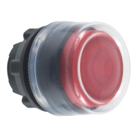 Schneider Electric - ZB5AP4 - cap rotund pt. buton diam. 22 - revenire cu arc - rosu - proeminent - nemarcat