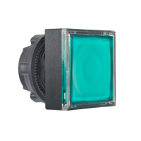 Schneider Electric - ZB5CW333 - cap verde patrat, incastrat, buton luminos diam.22 cu revenire, pt. LED integral