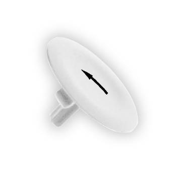 Schneider Electric - ZBA334 - capac alb marcat cu sageata pentru buton circular diam. 22 (multiplu comanda: 10 buc)